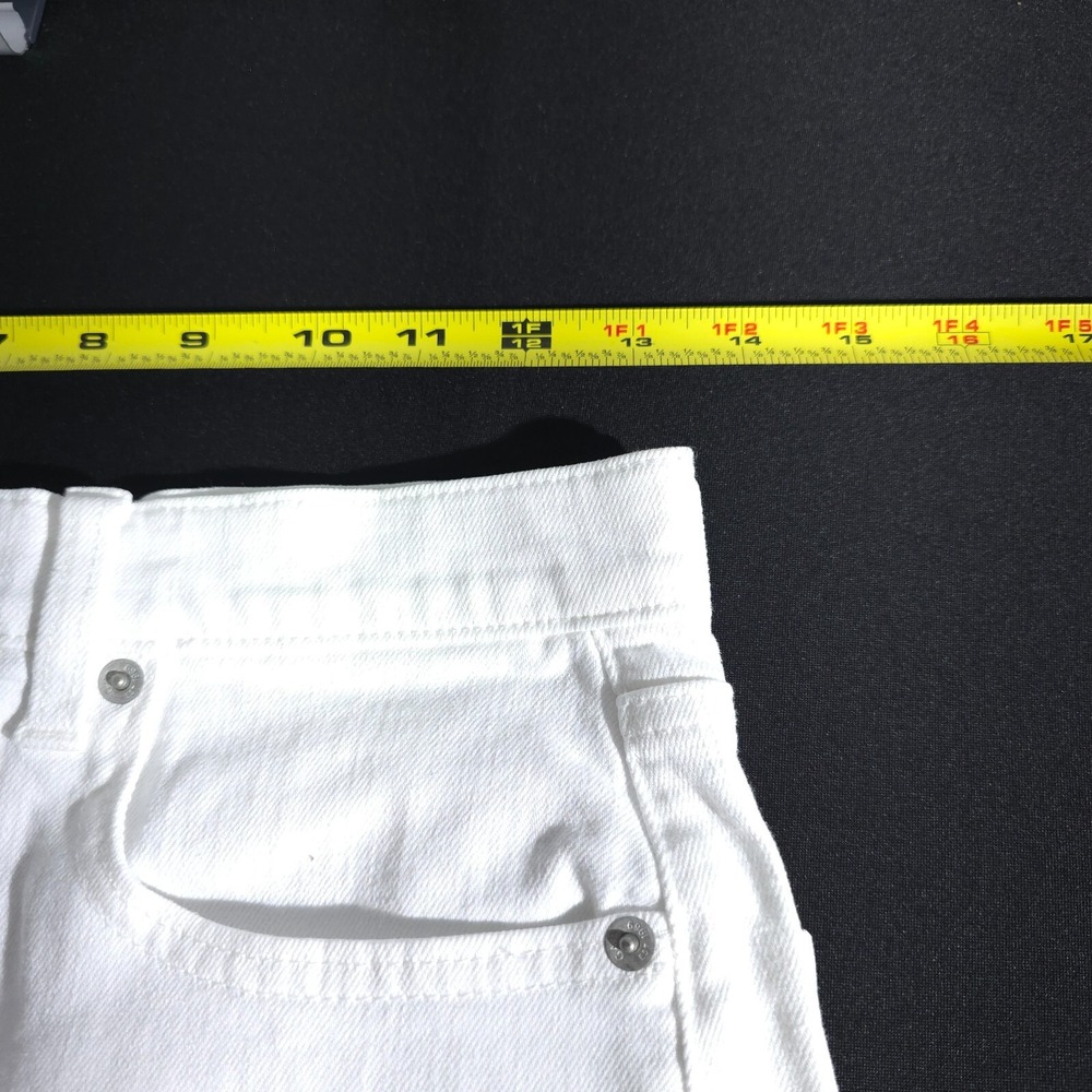 Gap Denim Shorts White Size 6 28 Cigarette Optic White Hot Pants For Good Cotton - Picture 8 of 15